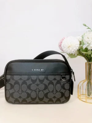 COACH C4149 Men's Graham Crossbody In Signature Canvas Black