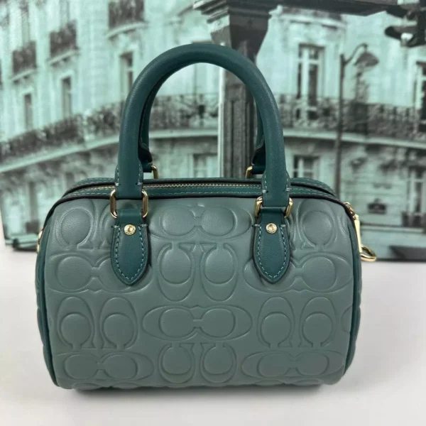 Coach CY744 Mini Rowan Crossbody Bag In Blocked Signature IN Dark Turquoise - Image 2