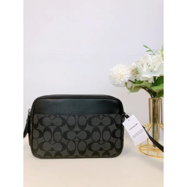 COACH C4149 Men's Graham Crossbody In Signature Canvas Black - Image 3