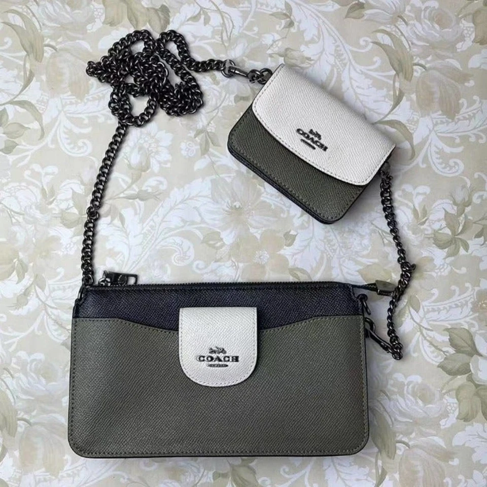 Coach C3608 Poppy Crossbody In Colorblock Kelp Multi
