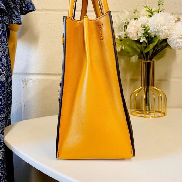 Michael Kors 35F1GM9M2I Mercer Medium Messenger Satchel Bag MK Signature Marigold - Image 2