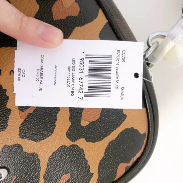 Coach CC759 Jamie Camera Bag In Signature Canvas With Leopard Print - Image 8