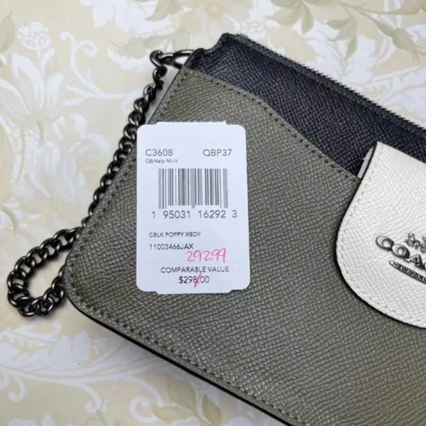 Coach C3608 Poppy Crossbody In Colorblock Kelp Multi - Image 6