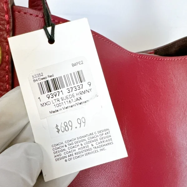 Coach 53352 Harmony Hobo IN Deep Red - Image 8