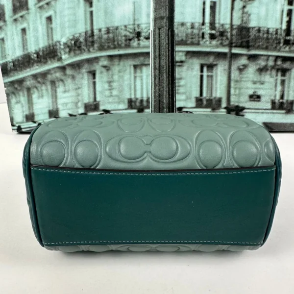 Coach CY744 Mini Rowan Crossbody Bag In Blocked Signature IN Dark Turquoise - Image 6