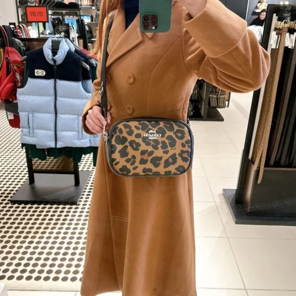 Coach CC759 Jamie Camera Bag In Signature Canvas With Leopard Print - Image 2