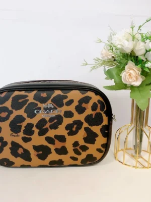 Coach CC759 Jamie Camera Bag In Signature Canvas With Leopard Print
