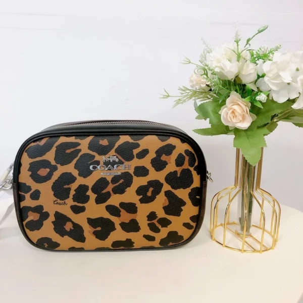 Coach CC759 Jamie Camera Bag In Signature Canvas With Leopard Print