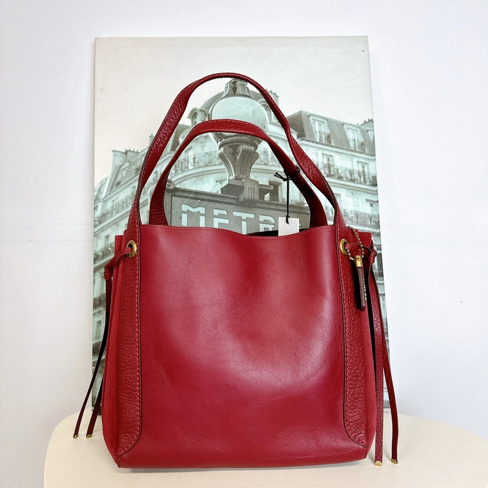 Coach 53352 Harmony Hobo IN Deep Red