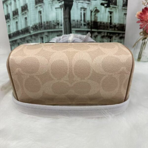 Coach CY679 Rowan Satchel Bag In Blocked Signature Canvas in Sand/Tan - Image 7