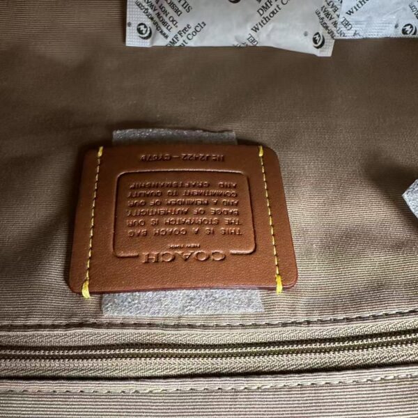Coach CY679 Rowan Satchel Bag In Blocked Signature Canvas in Sand/Tan - Image 8