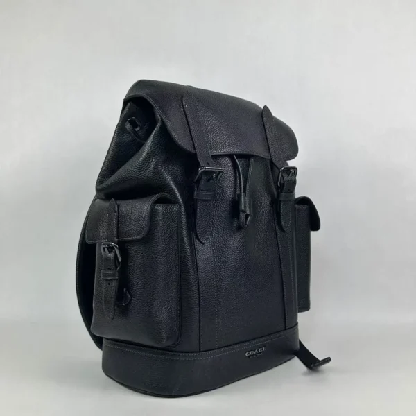 COACH CR389 Hudson Backpack Leather Black - Image 5