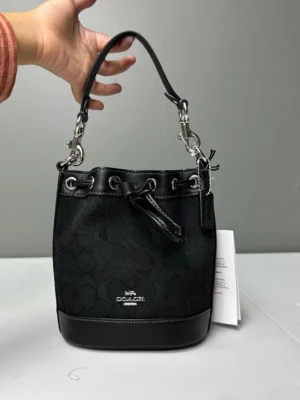 COACH CT863 Mini Bucket Bag In Signature Jacquard