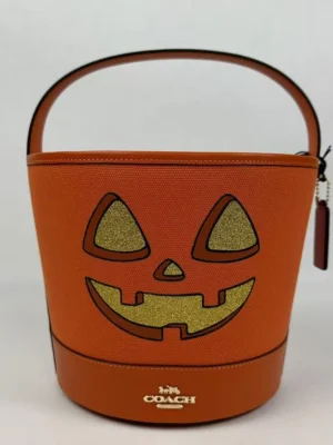 COACH CW533 Trick Or Treat Bucket With Halloween Pumpkin