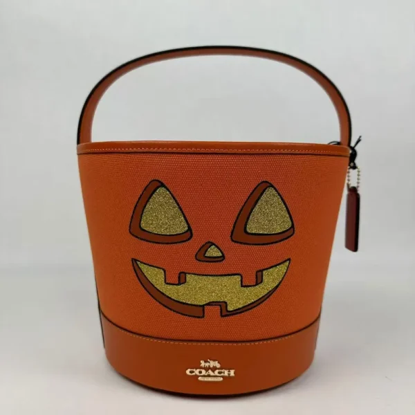 COACH CW533 Trick Or Treat Bucket With Halloween Pumpkin