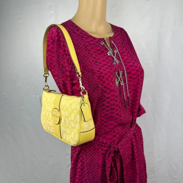 COACH C8306 Lonnie Baguette In Signature Jacquard - Image 7