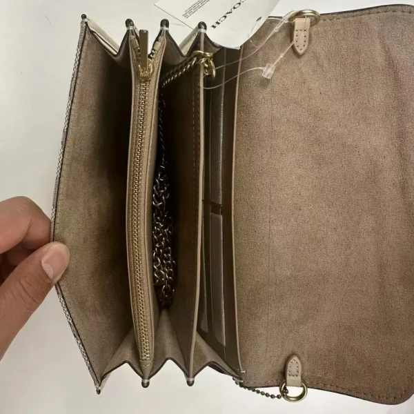 COACH CA192 Tabby Chain Clutch In Signature Jacquard - Image 9