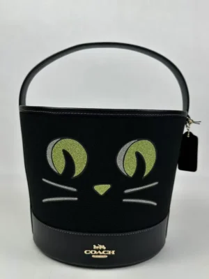 COACH   CW532  Trick Or Treat Bucket With Halloween Cat