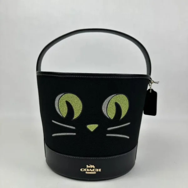 COACH CW532 Trick Or Treat Bucket With Halloween Cat