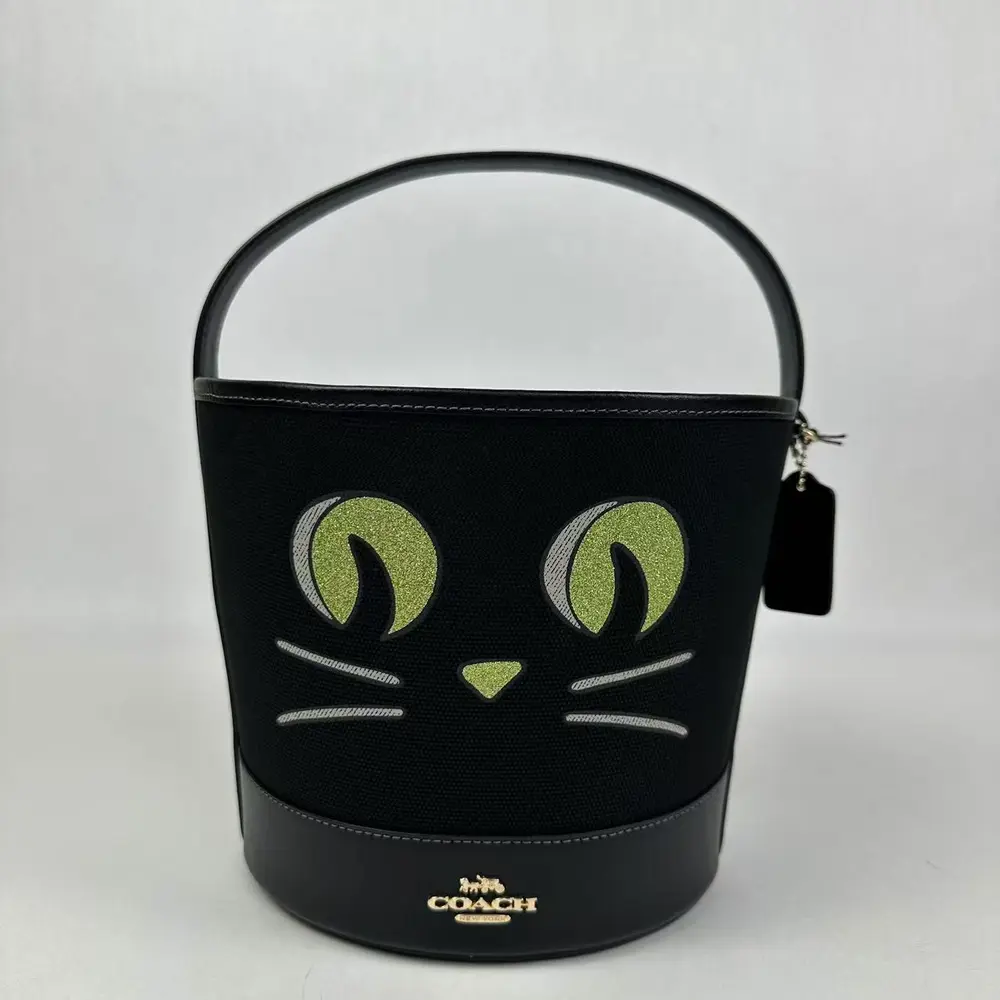 COACH CW532 Trick Or Treat Bucket With Halloween Cat