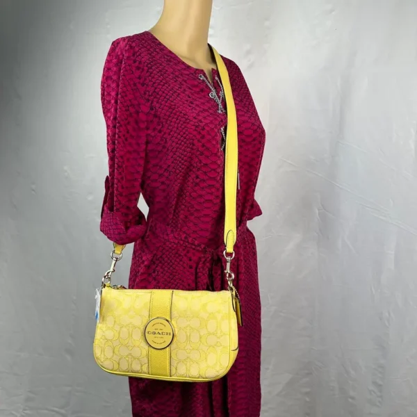 COACH C8306 Lonnie Baguette In Signature Jacquard - Image 9