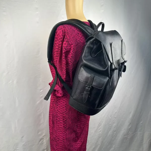COACH CR389 Hudson Backpack Leather Black - Image 12