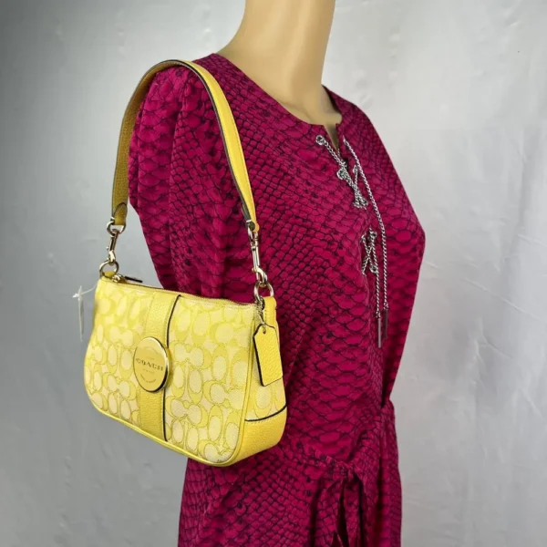 COACH C8306 Lonnie Baguette In Signature Jacquard - Image 13