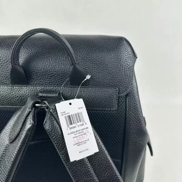 COACH CR389 Hudson Backpack Leather Black - Image 13