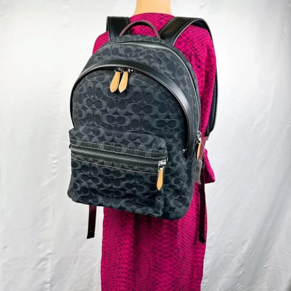 COACH CG021 Charter Backpack In Signature Denim - Image 11