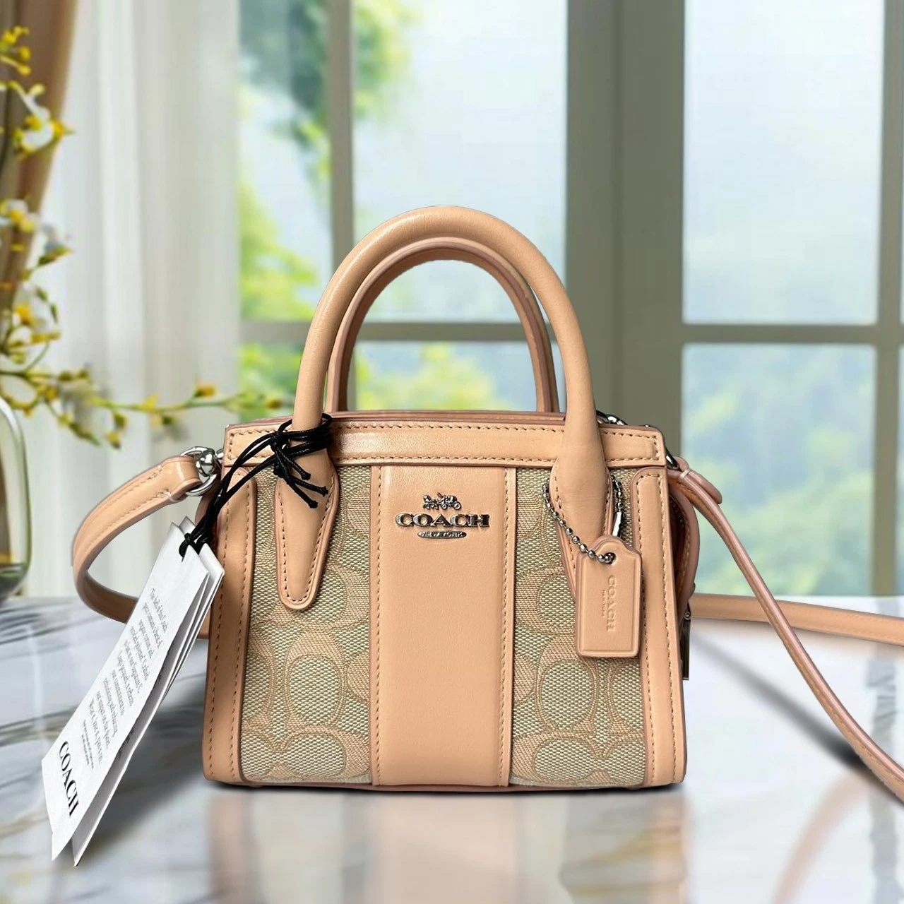COACH CT756 Andrea Mini Carryall In Signature Jacquard