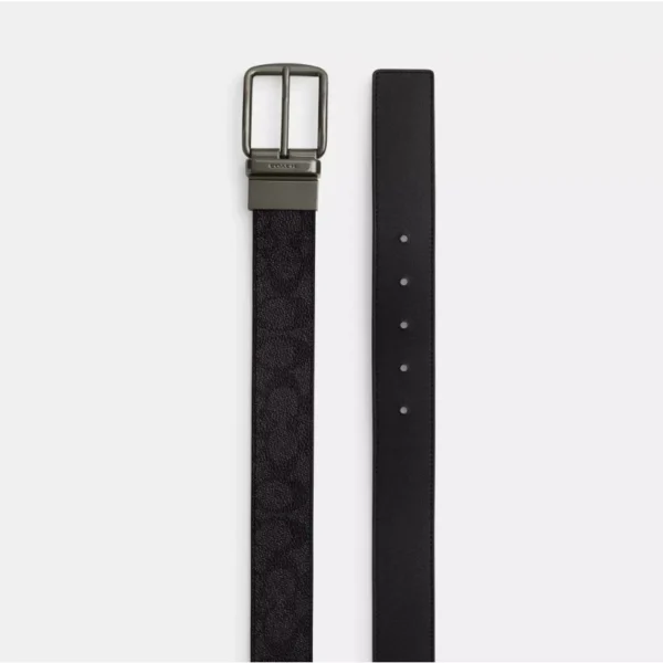 Coach CW362 Boxed Plaque And Harness Buckle Cut To Size Reversible Belt, 38 Mm - Image 3