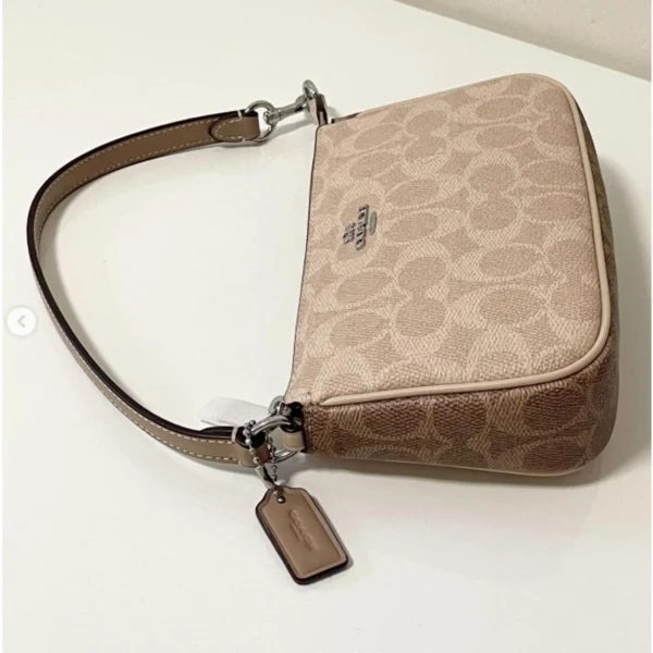 Coach CY236 Nolita 19 In Blocked Signature Canvas IN Taupe Multi - Image 4