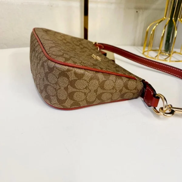 Coach CE698 Nolita 19 In Colorblock Signature Canvas IN Khaki Terracotta - Image 4