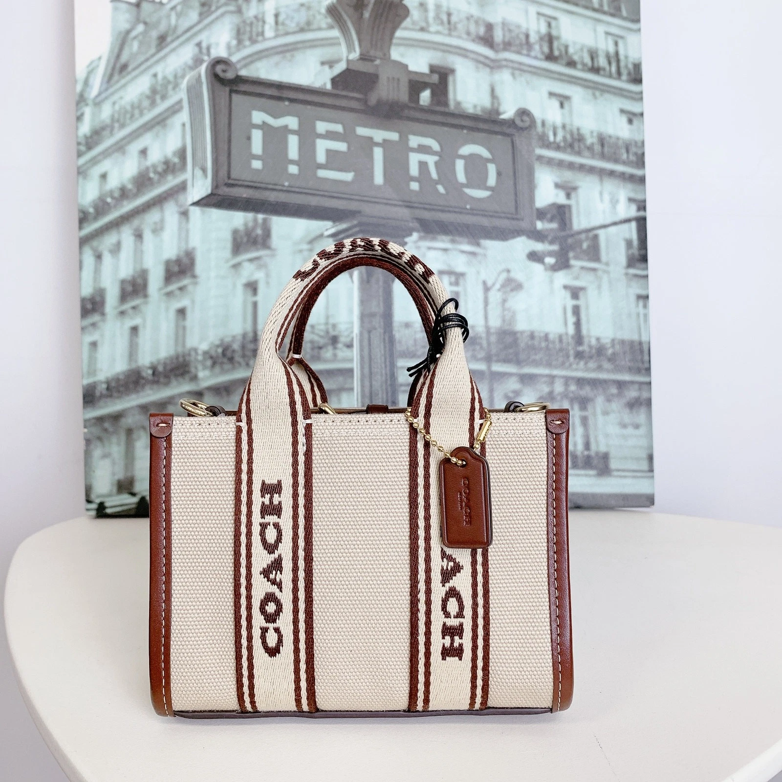 Coach CS618 Smith Mini Tote IN Natural Multi