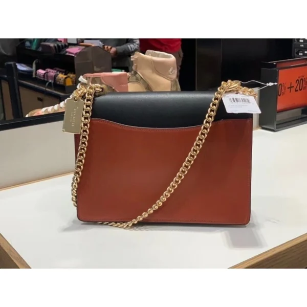 Coach 90400 Klare Crossbody In Signature Canvas With Rivets In Black/Khaki Multi - Image 15