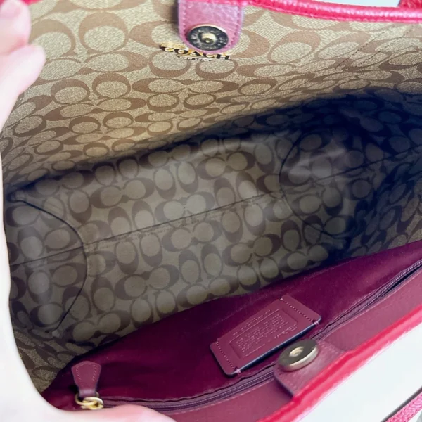Coach CC162 Disney X Coach City Tote With Signature Canvas IN Red Apple Multi - Image 5