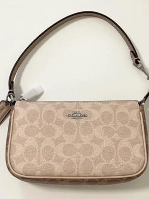 Coach CY236 Nolita 19 In Blocked Signature Canvas IN Taupe Multi