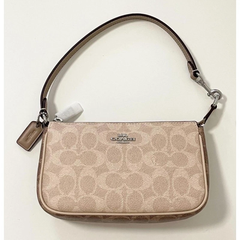 Coach CY236 Nolita 19 In Blocked Signature Canvas IN Taupe Multi