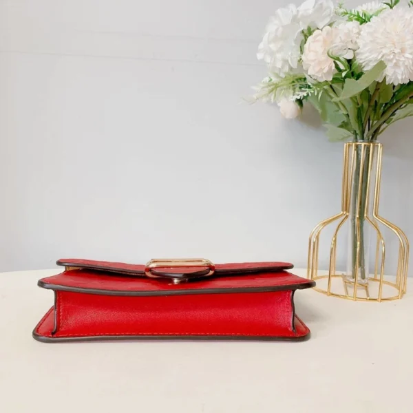 Coach CF942 MINI Morgan Shoulder In Signature Leather IN Electric Red - Image 6