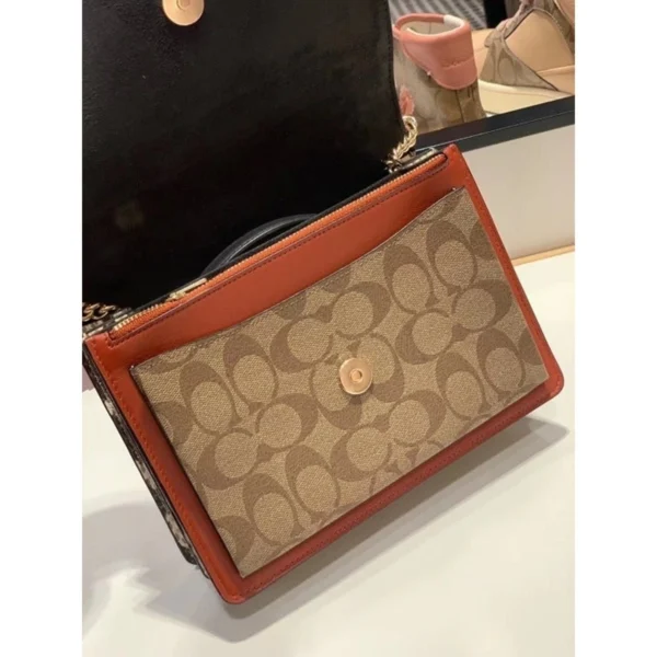 Coach 90400 Klare Crossbody In Signature Canvas With Rivets In Black/Khaki Multi - Image 16