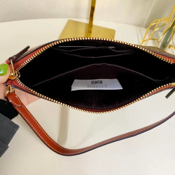 Coach CE698 Nolita 19 In Colorblock Signature Canvas IN Khaki Terracotta - Image 6