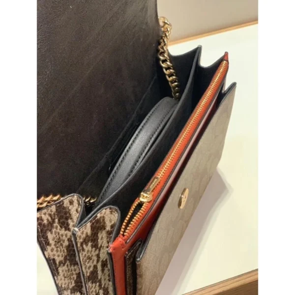 Coach 90400 Klare Crossbody In Signature Canvas With Rivets In Black/Khaki Multi - Image 17