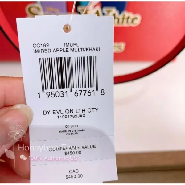 Coach CC162 Disney X Coach City Tote With Signature Canvas IN Red Apple Multi - Image 6