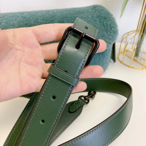Coach CC445 Pillow Tabby Shoulder Bag 26 In Shearling IN Green - Image 5