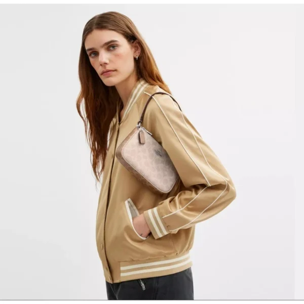 Coach CY236 Nolita 19 In Blocked Signature Canvas IN Taupe Multi - Image 6