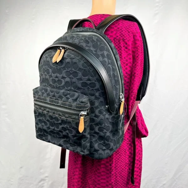 COACH CG021 Charter Backpack In Signature Denim - Image 12