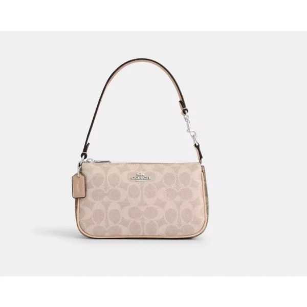 Coach CY236 Nolita 19 In Blocked Signature Canvas IN Taupe Multi - Image 2