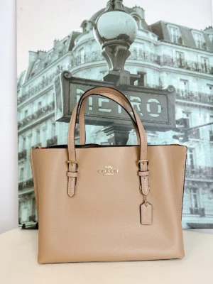 Coach C4084 Mollie Tote 25 In Taupe Oxblood