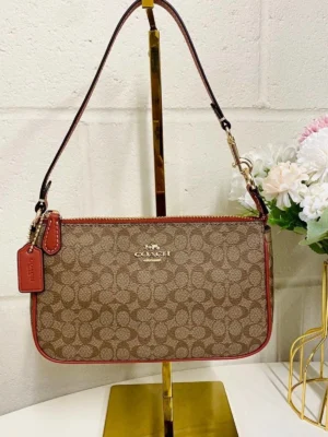 Coach CE698 Nolita 19 In Colorblock Signature Canvas IN Khaki Terracotta