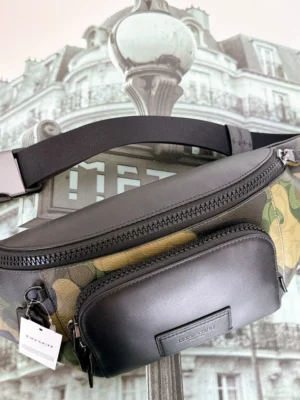 Coach CM184 Track Belt Bag In Signature Canvas With Camo Print IN Green Multi